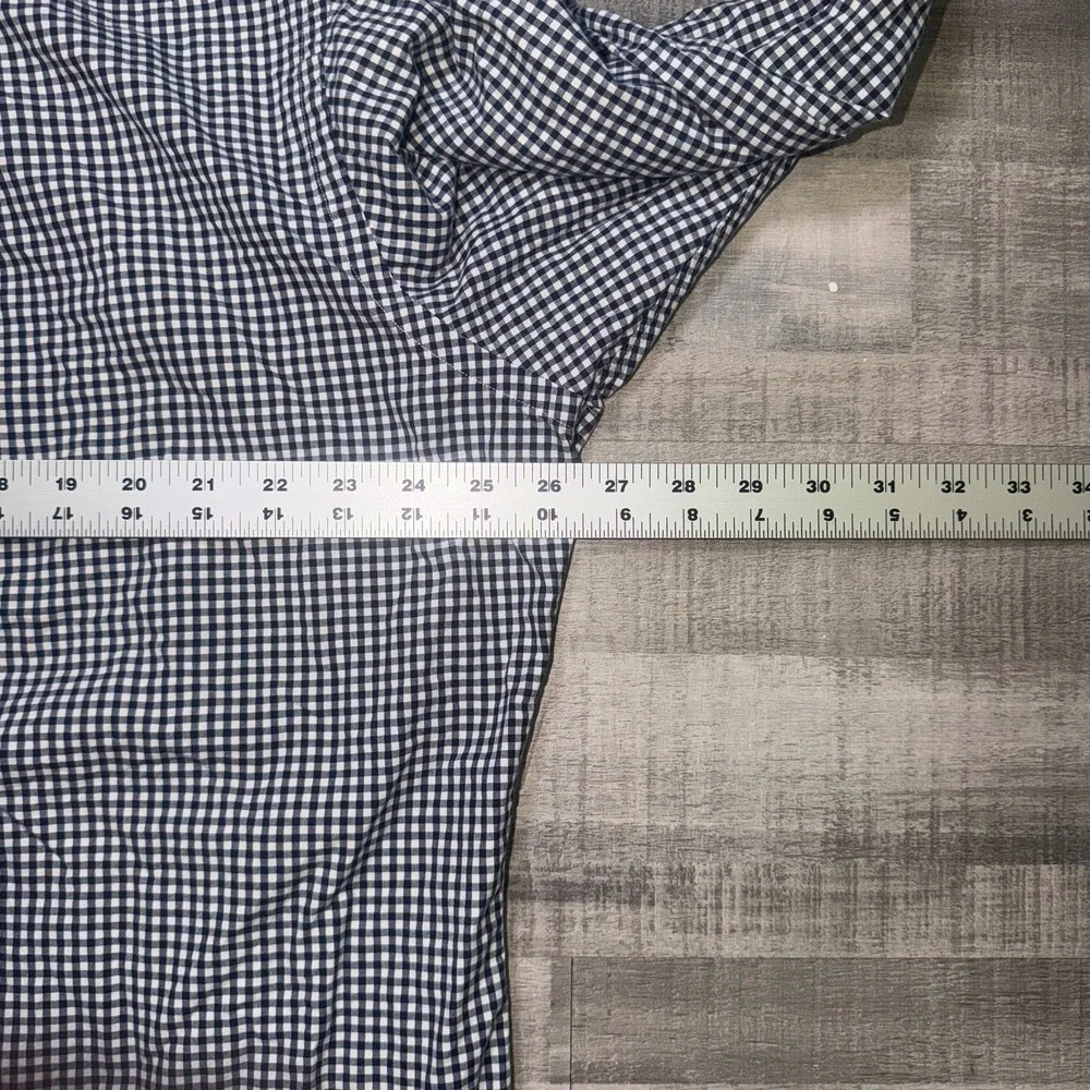 Polo Ralph Lauren Custom Fit Plaid Black And White Cotton Button Up XXL Pony